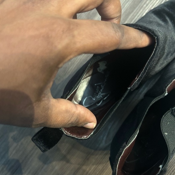 Report Footwear Myrna Black Velvet Ankle Booties - Picture 6 of 8